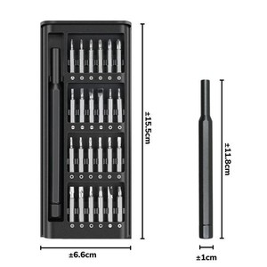 Obeng Reparasi Elektronik HP Laptop dan Jam Tangan Premium Magnetic Bits 24 in 1