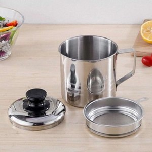Penyaring Minyak Stainless Steel 1,2L Oil Pot With Strainer