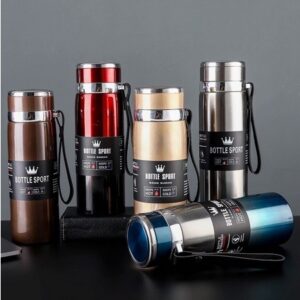 Termos Air Panas 800ML Vacuum Cup Tumbler Botol Minum Panas Dingin Stainless Steel - Gambar 2